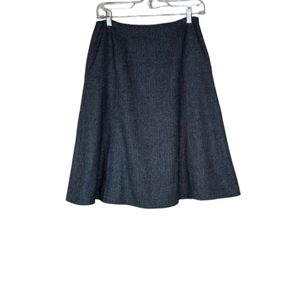 Sundance Dresses & Skirts - Sundance A-Line Skirt Size 4 Gray Tweed Herringbone Wool Blend Lined Side Zipper
